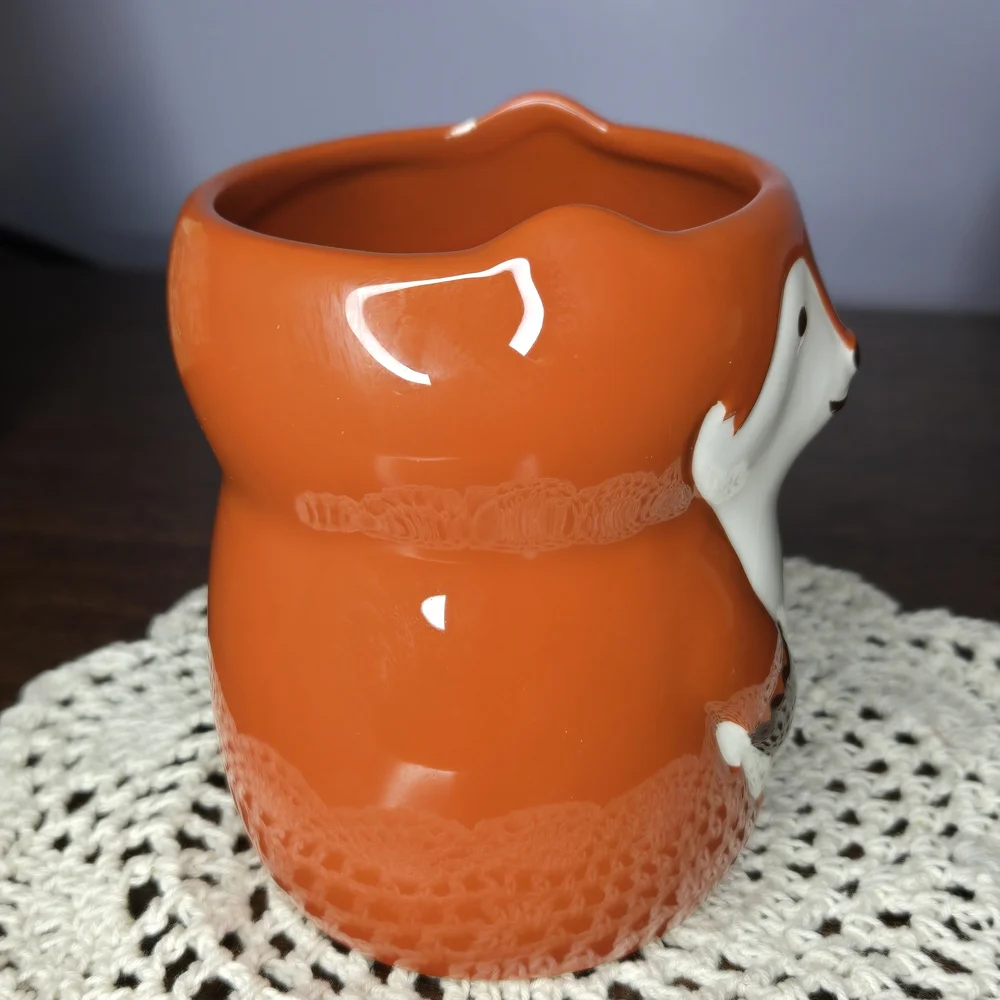 Cute Fox Shaped Mug For Small Plants/ Planter, Decor,Coffee, From Holiday Home